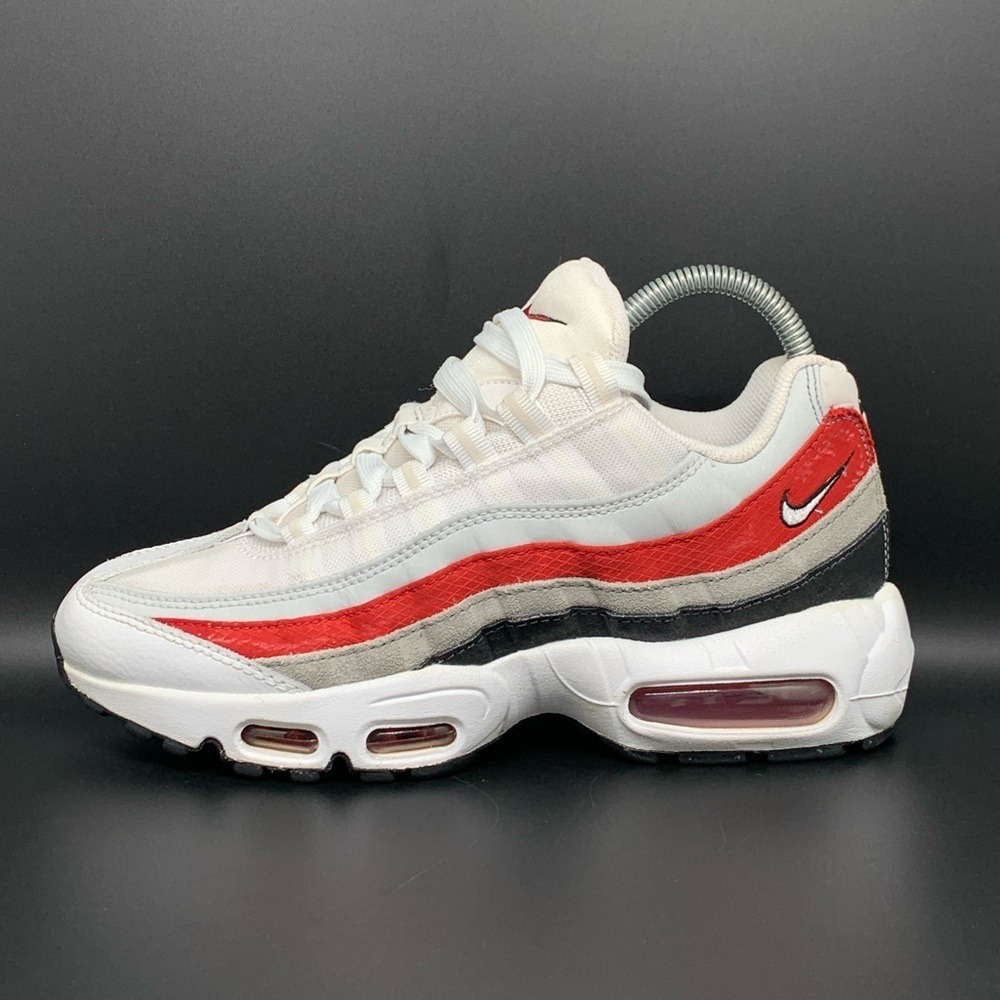 Nike Air Max 95 White University Red Grey Black DQ3430-001 Mens Size 6 - Picture 7 of 10